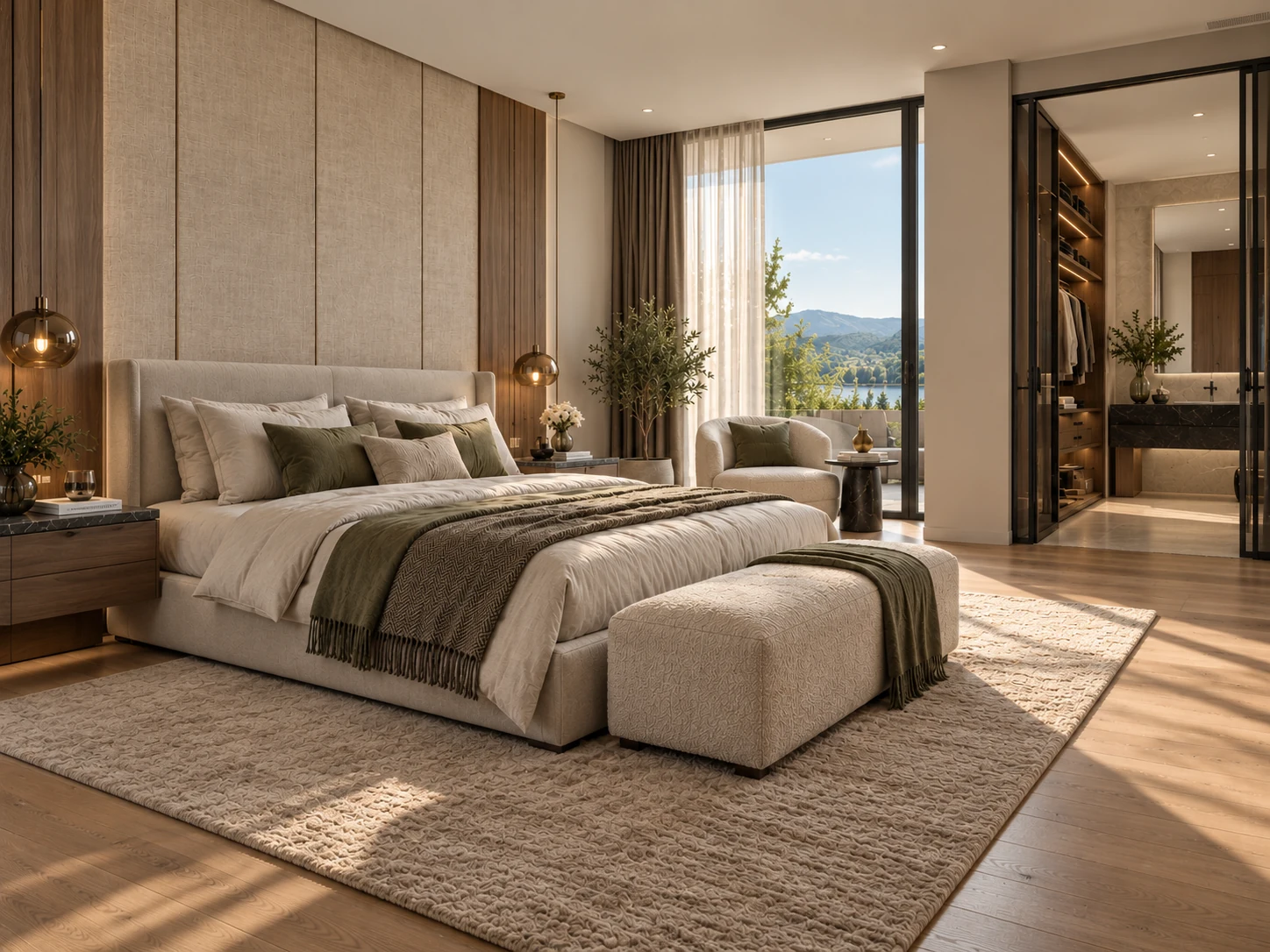 Innenvisualisierung · Elegantes Schlafzimmer