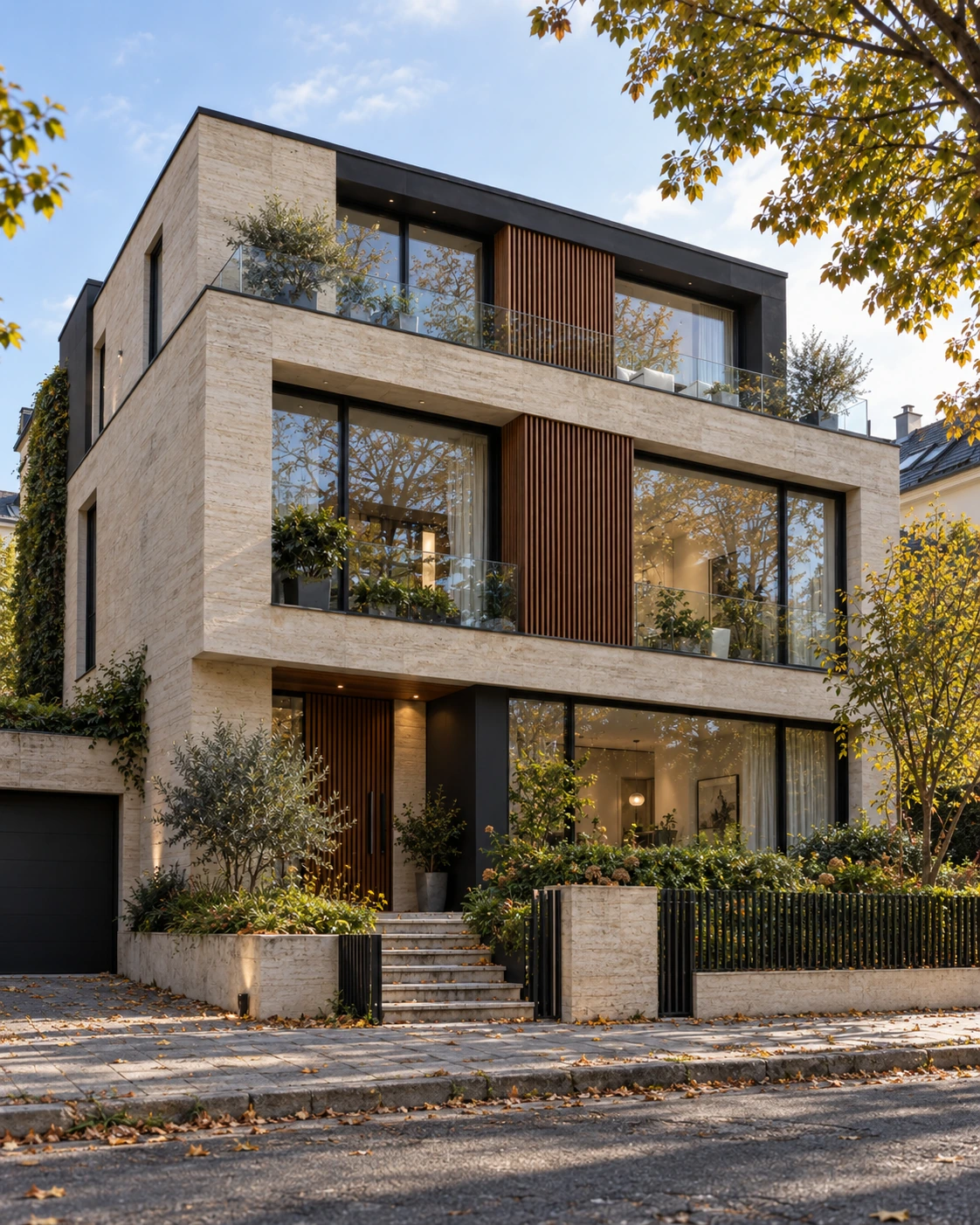 Architekturaufnahme einer modernen Stadtvilla